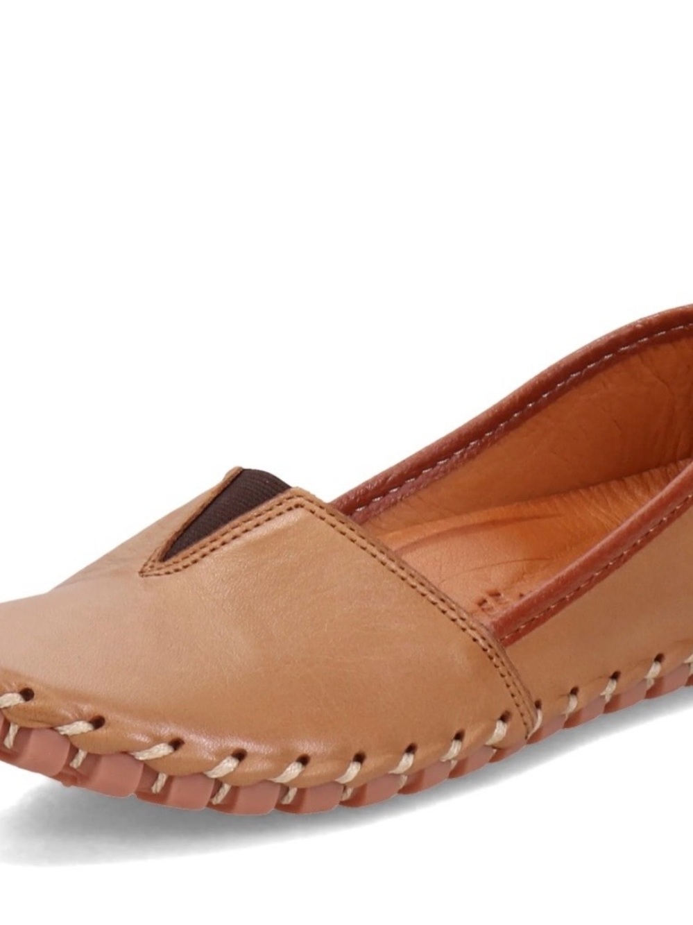 Spring Step Tan/Camel Loafers Leather Slip-On Flats Size EU40 pre-owned.